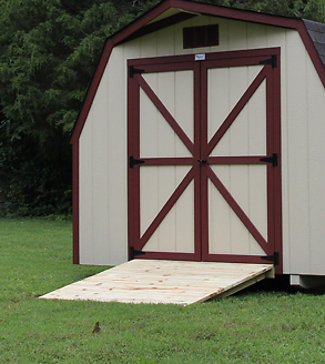 10x14 optional ramp on backyard storage for sale