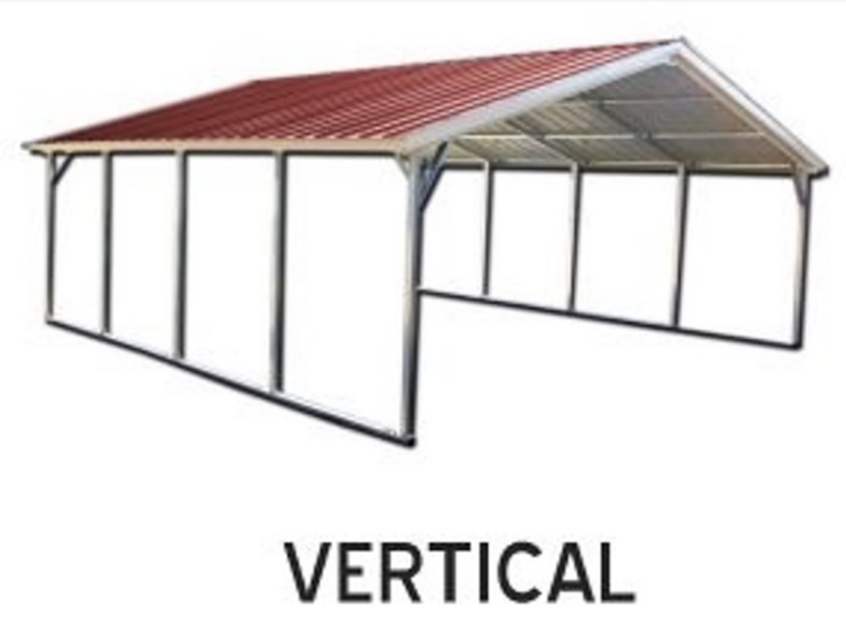 veritcal roof carports is russellville KY and TN