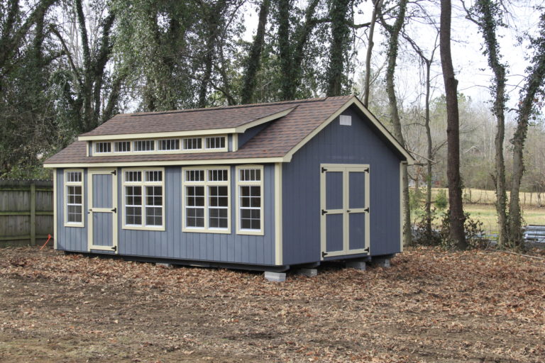 blue lancaster tiny home shed