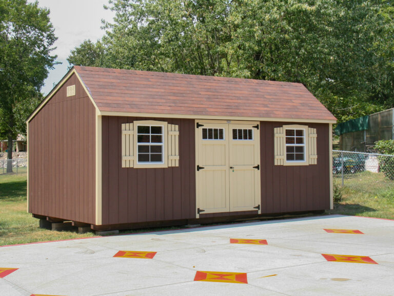 brown 12x24 quaker shed
