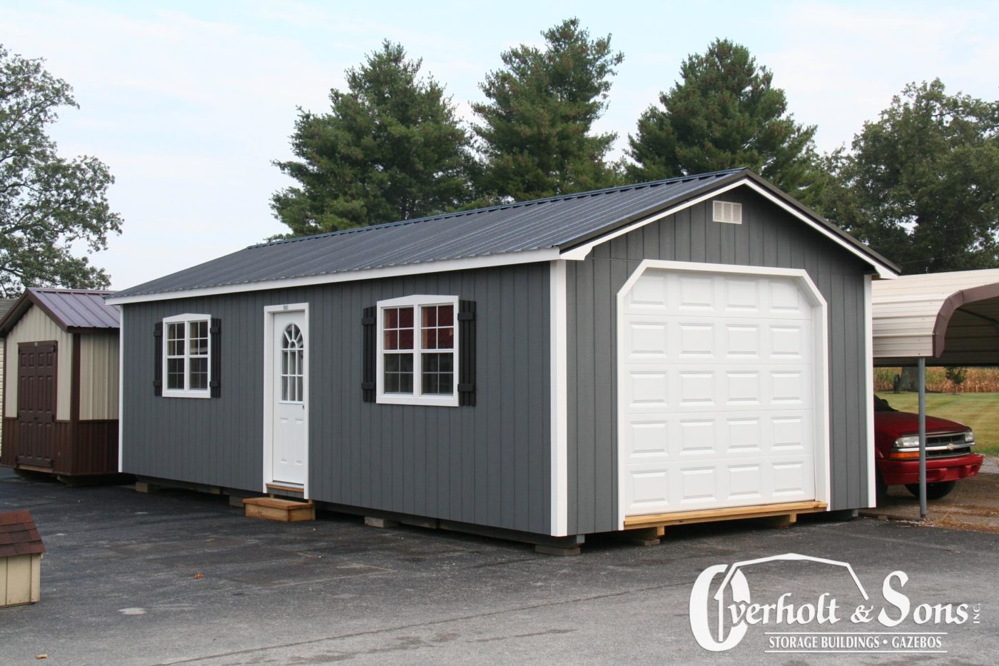 a-roof prefab garage 