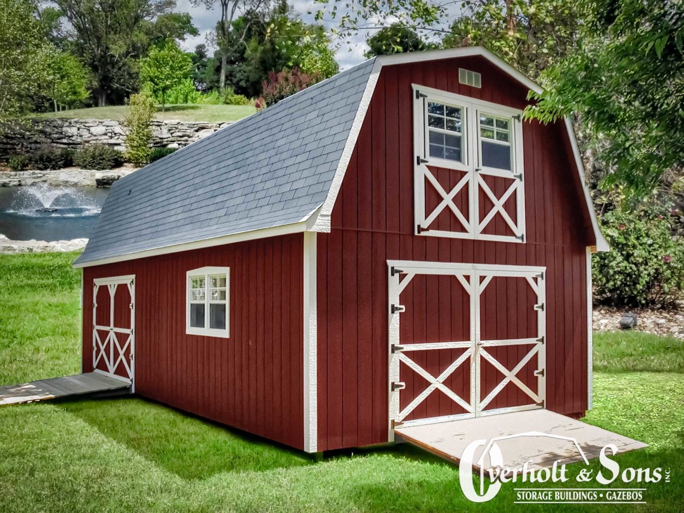 two-story prefab garage