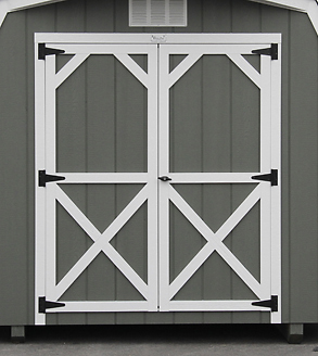 standard double door included in sheds for sale in kentucky